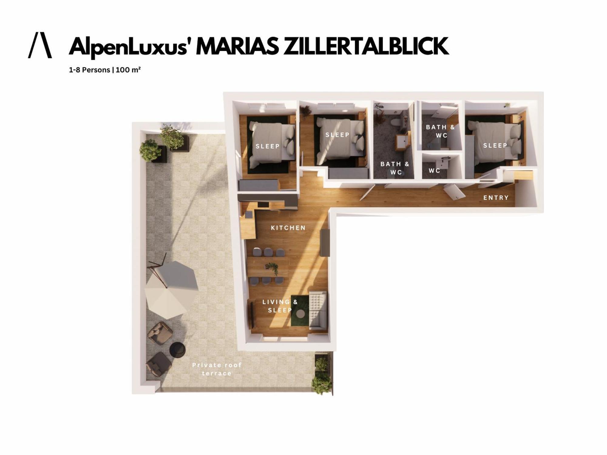 Alpenluxus Presents - Marias Zillertalblick With Roof Terrace, 3 Bedrooms & Parking Space シュリッタース エクステリア 写真